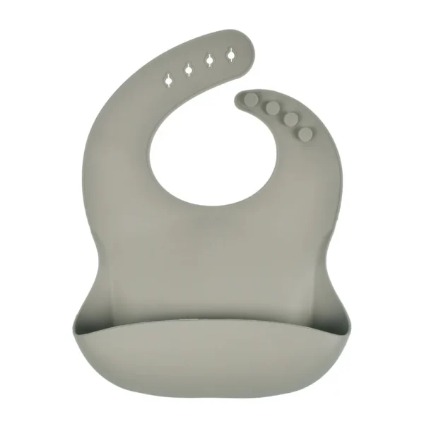 bavoir bébé gris silicone