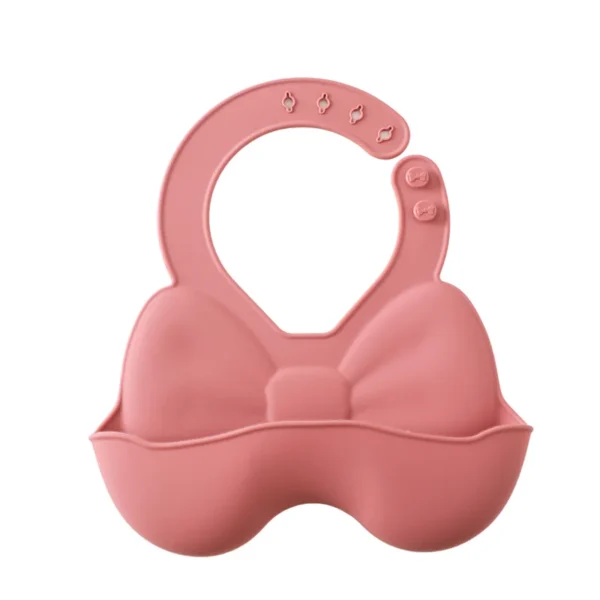 bavoir silicone boucle rose