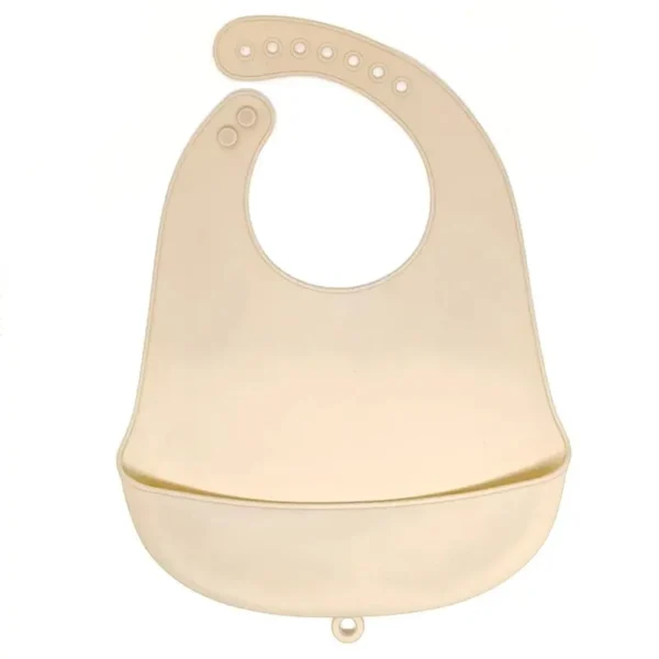 bavoir silicone beige bébé
